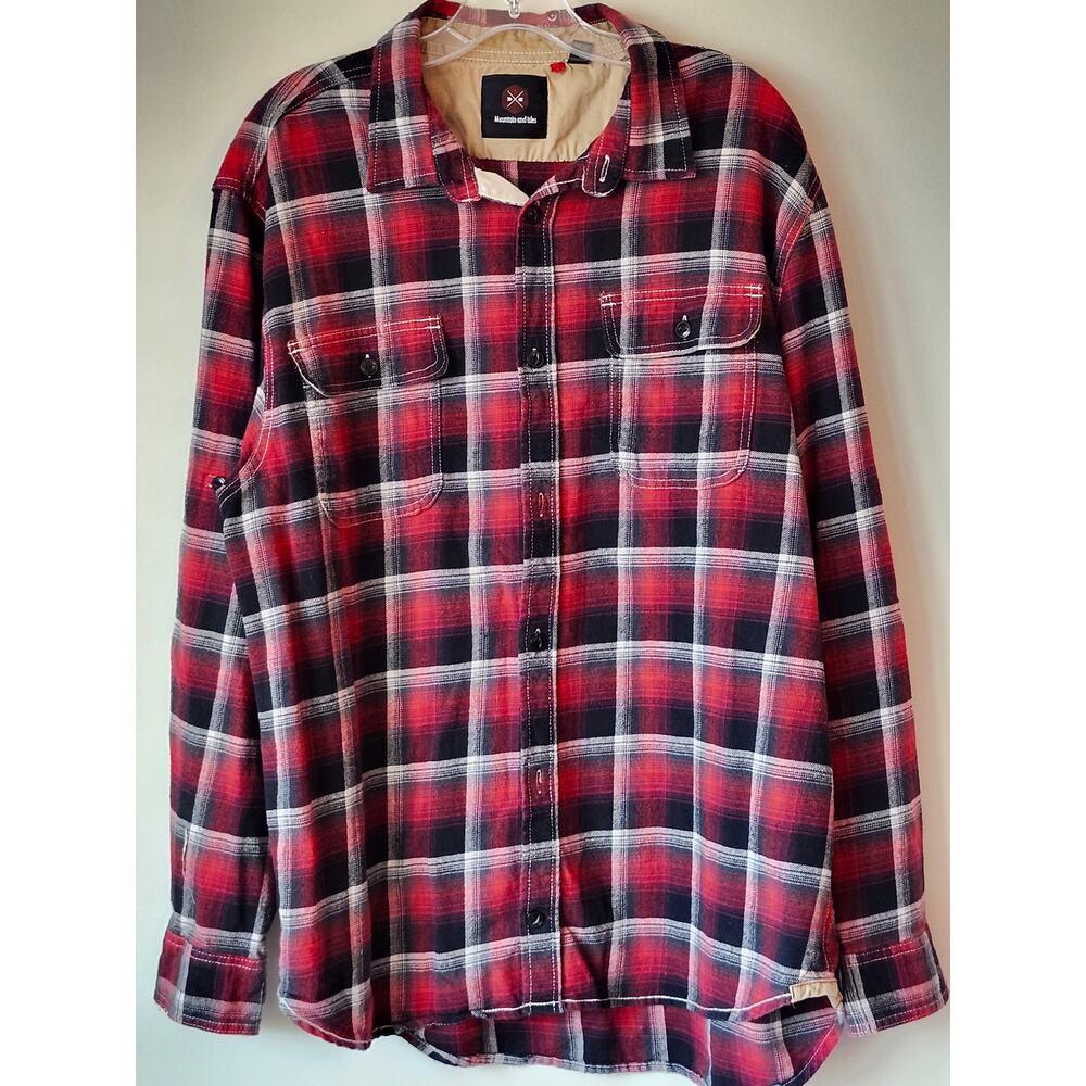 Mountain and Isles Mens Plaid Flannel Jacket Outdoor Country Farm Work XL A0041